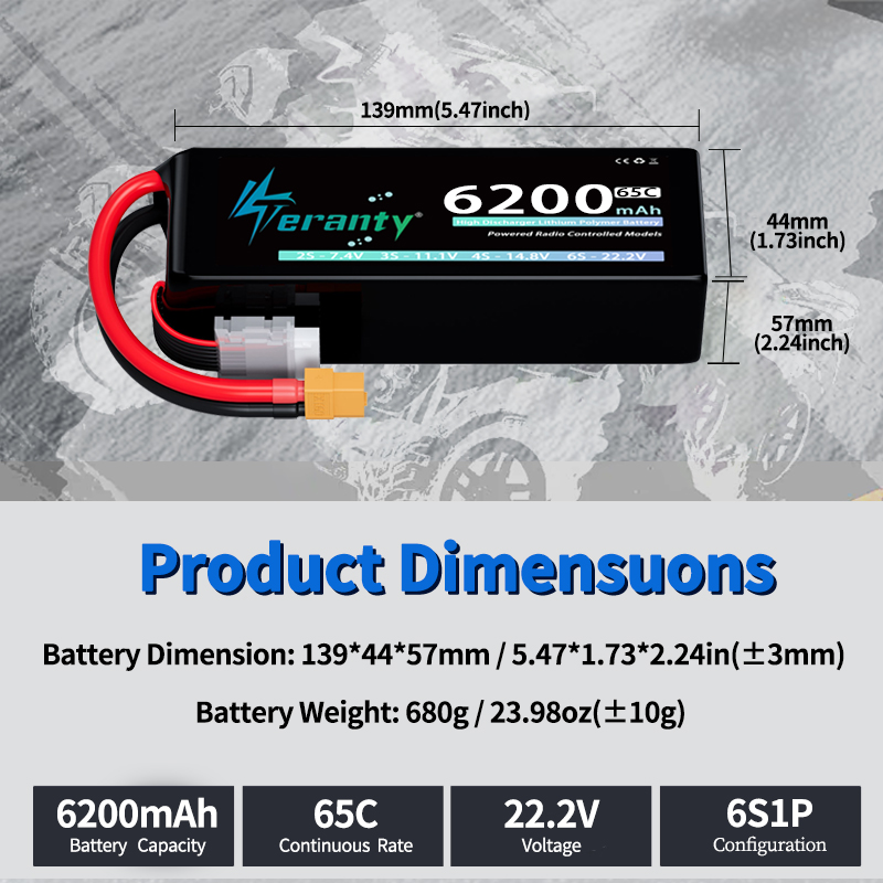TERANTY 6S 6200mAh Lipo Batter - Lipo Battery 6S recension och pris