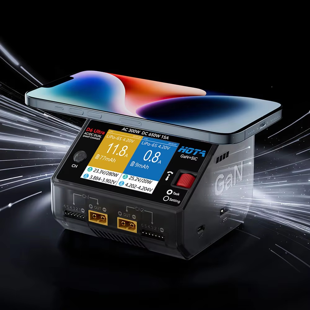 HOTA D6 Ultra GaN+SiC Dual Cha - Balance Charger Rc recension och pris