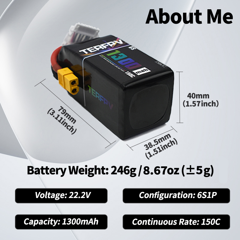 TERFPV Lipo Battery 6S 22.2V 1 - Lipo Battery 6S recension och pris