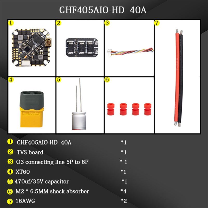 ABTI-GHF405AIO-HD 40A AIO Flig - Drone Esc recension och pris