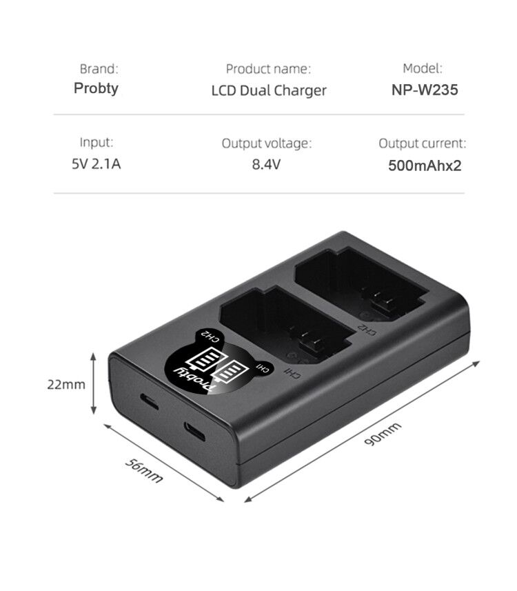 2200mAh NP-W235 NP W235 Batter - Drone recension och pris