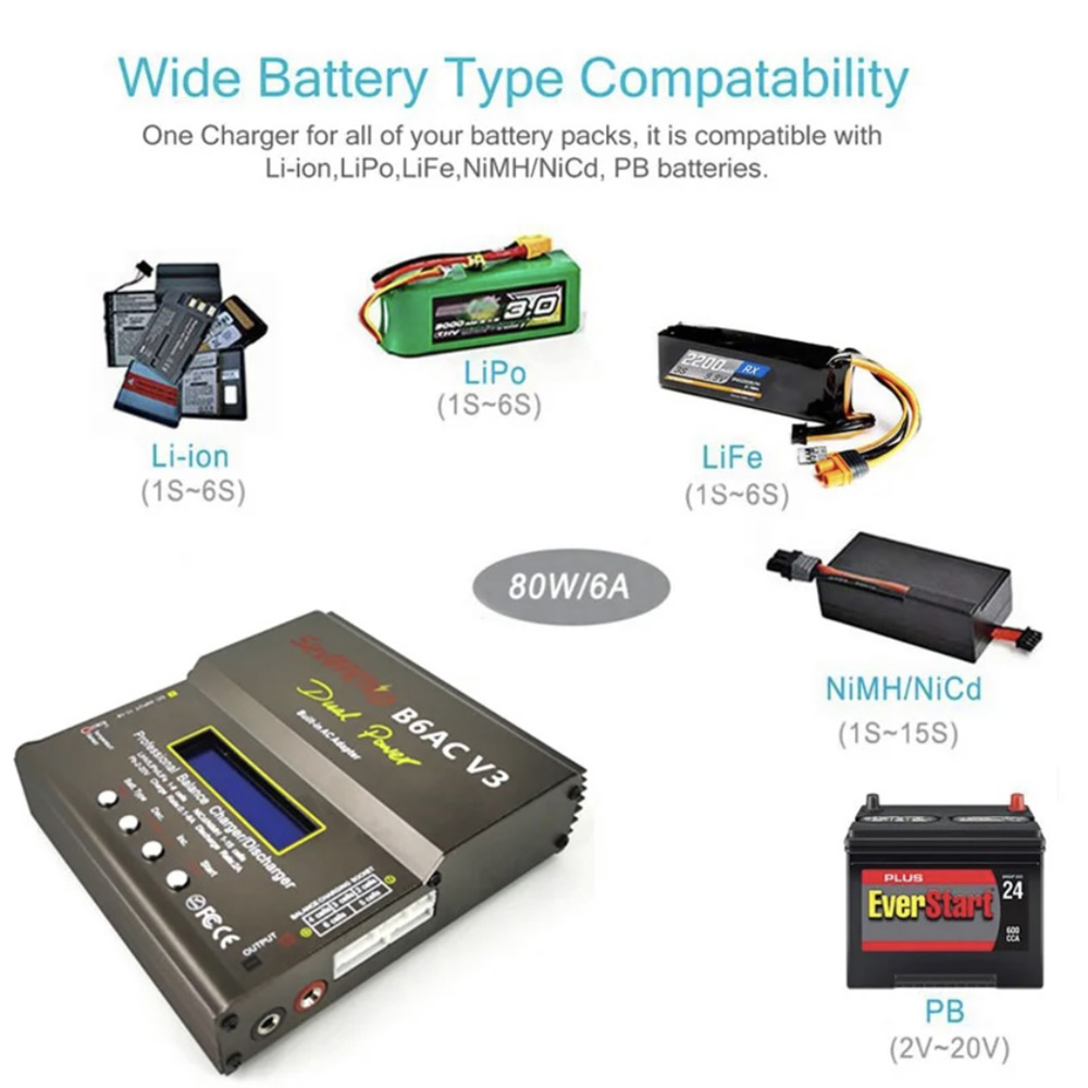 80W IMAX B6AC V3 Balance Charg - Balance Charger Rc recension och pris