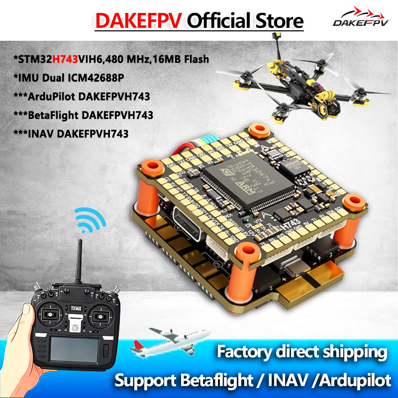 DAKEFPV H743 FC 6S 55A 8S 70A  - Betaflight Fc recension och pris