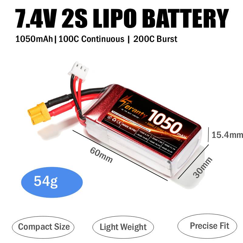 2PCS 1050mAh 2S 3S 4S RC Lipo  - Lipo Battery 4S recension och pris