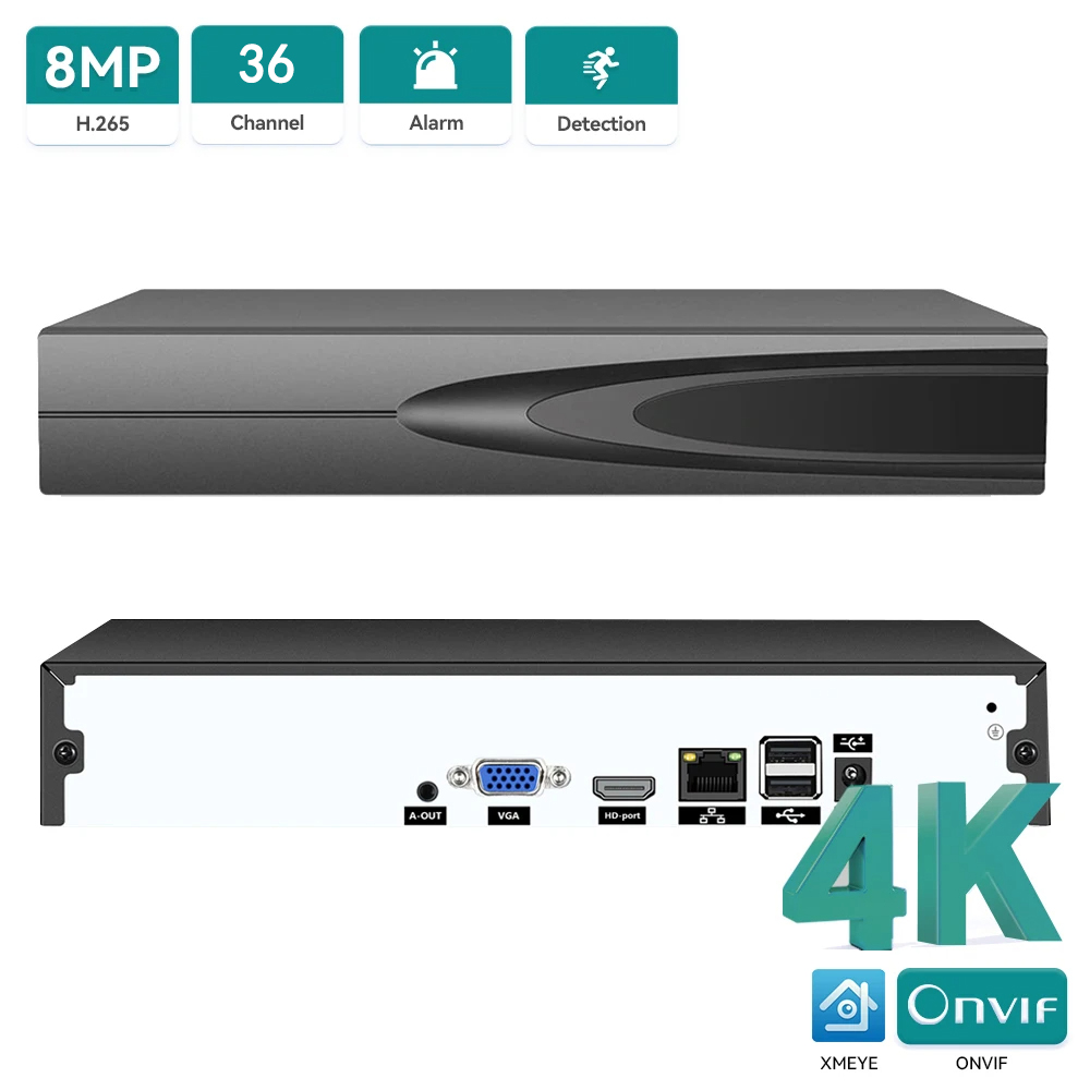 4K ONVIF CCTV NVR 36CH/16CH/10 - Hd Zero Camera recension och pris